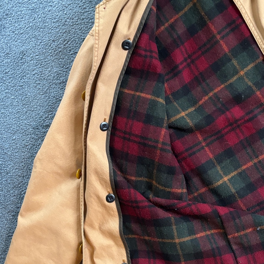 L.L. Bean Men's Field Jacket Large with Dark Green corduroy Collar - Picture 5 of 9